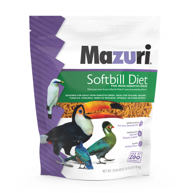 Mazuri® Softbill Diet for Iron Sensitive Birds 5MI2 (2lbs)